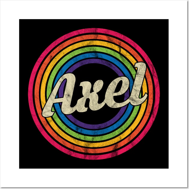 Axel - Retro Rainbow Faded-Style Wall Art by MaydenArt